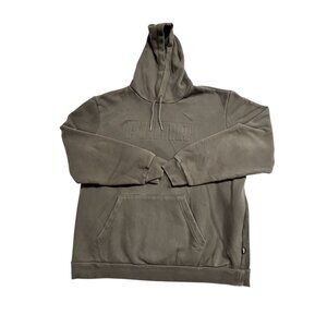 Puma Olive Green XL Pullover Hoodie With Kangaroo Pocket & Hood